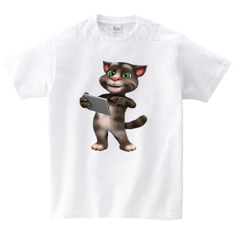 

T-shirt Cartoon Printed Children Clothing Summer Boys/girls Cotton Tshirts Cat Tops Kids Breathable Comfort Fun Toddler Costume