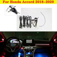 ambient light 64 colors set decorative led atmosphere lamp illuminated strip for honda accord 2018 2020 button and app control