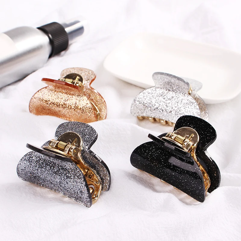 

Geometric Hair Clip Daisy Acrylic Plastic Small Hair Claw For Women Girls Fashion Gold Crab For Hair Tin Clamps Hair Accessorie