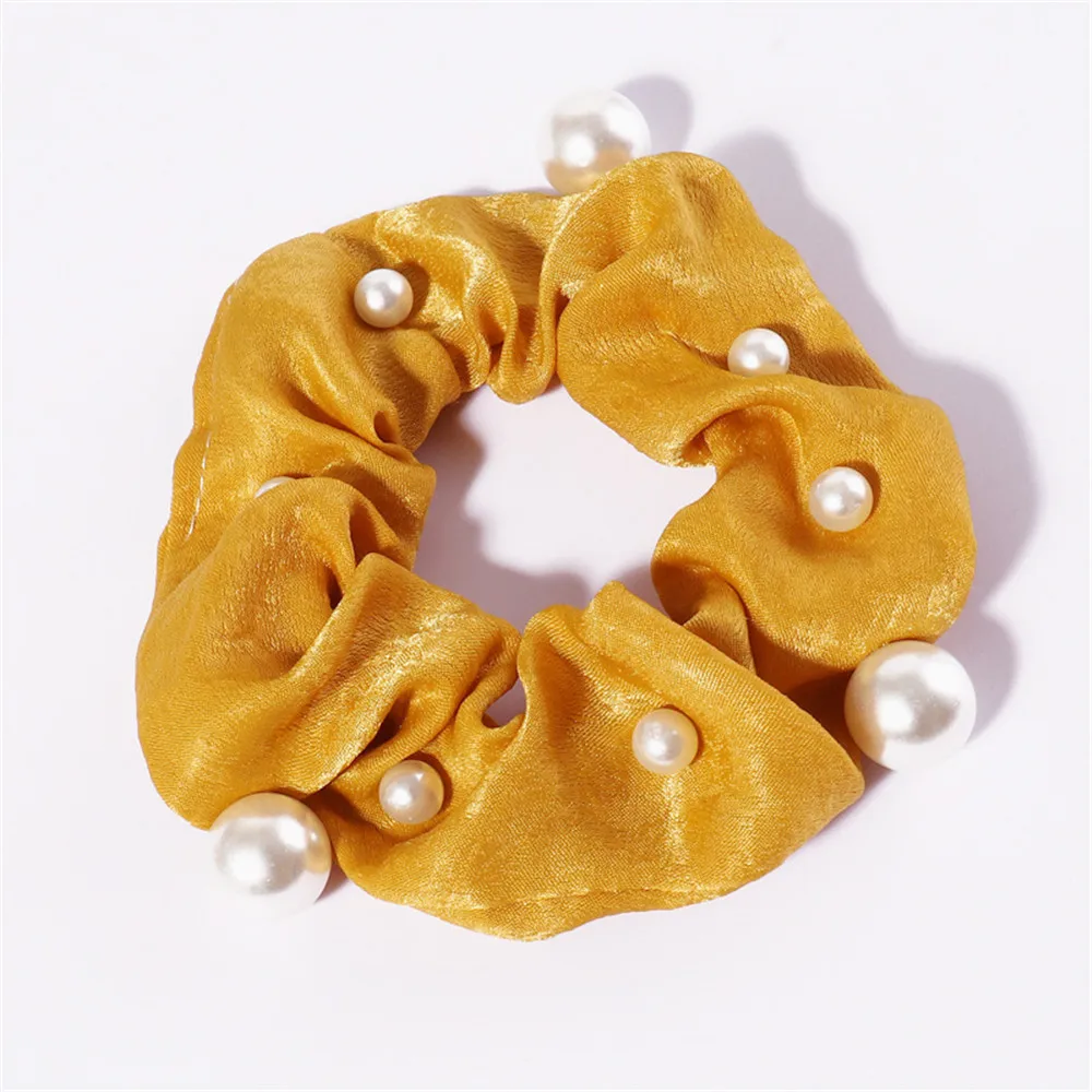 Новинка 2019 корейская версия жемчужин большой кишечник для волос атласная