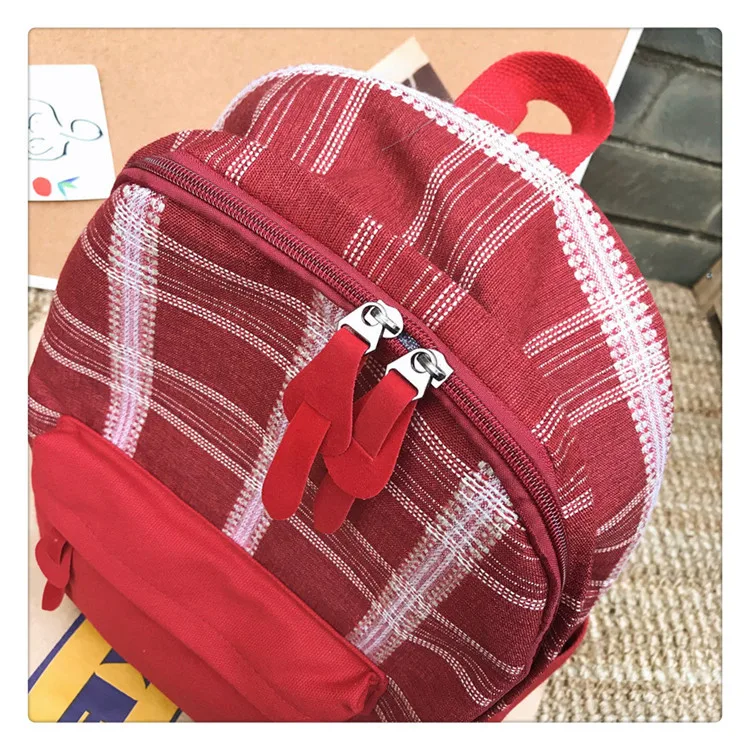 Женский холщовый рюкзак в стиле Харадзюку белый или черный дорожный с лентой и