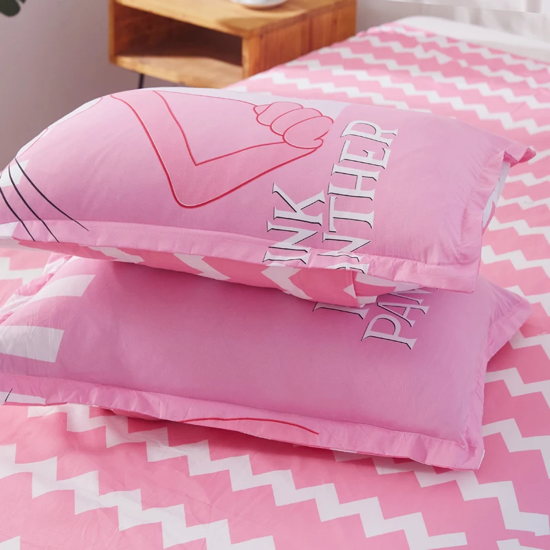Jeefttby домашний Текстиль King size комплекты постельного белья 3 шт. Розовая пантера queen размер пододеяльник комплект наволочек постельное белье