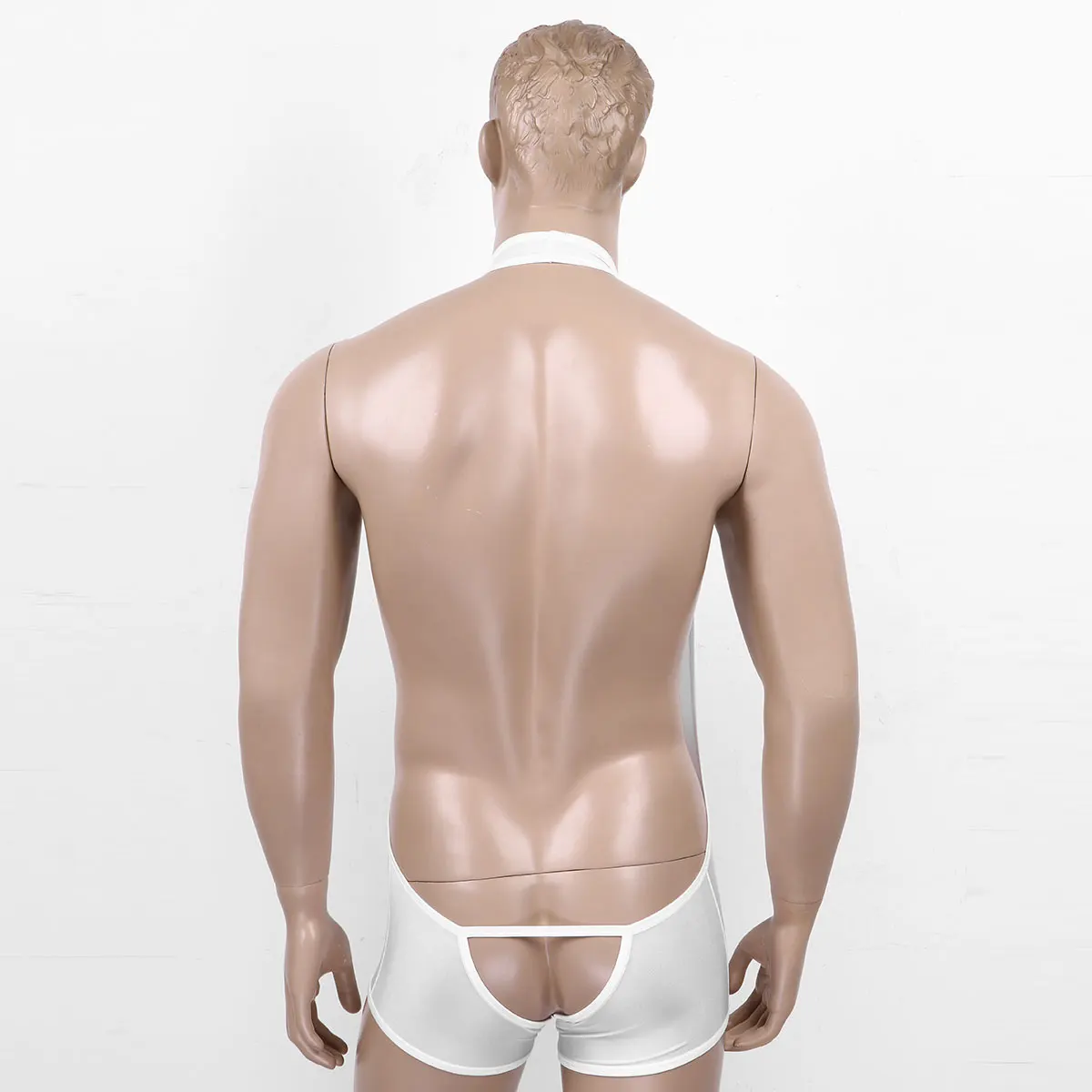 

Men Halter Sexy Lingerie Breathable Backless Sleeveless Underwear One Piece Bodysuit Leotard Clothing Sleepwear