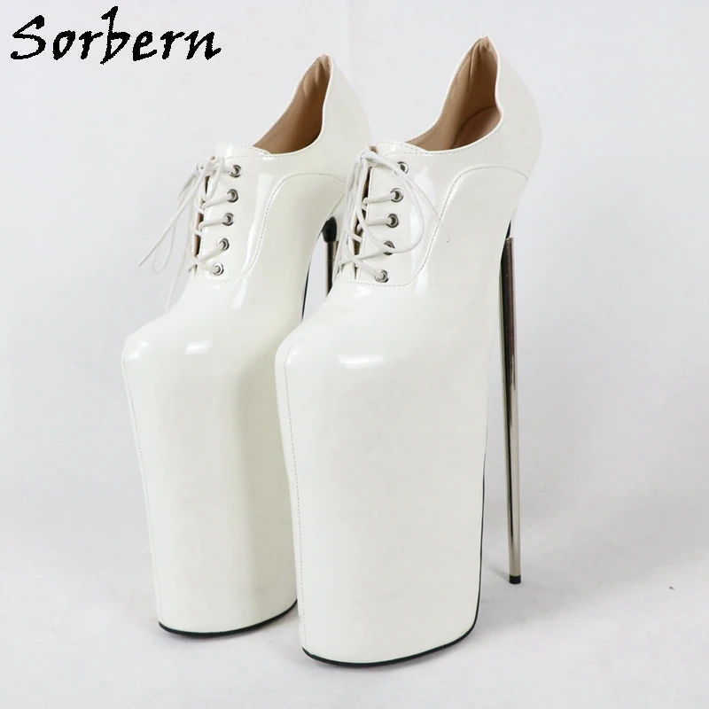 Женские туфли лодочки на очень высоком каблуке 30 см Sorbern забавные платформе с