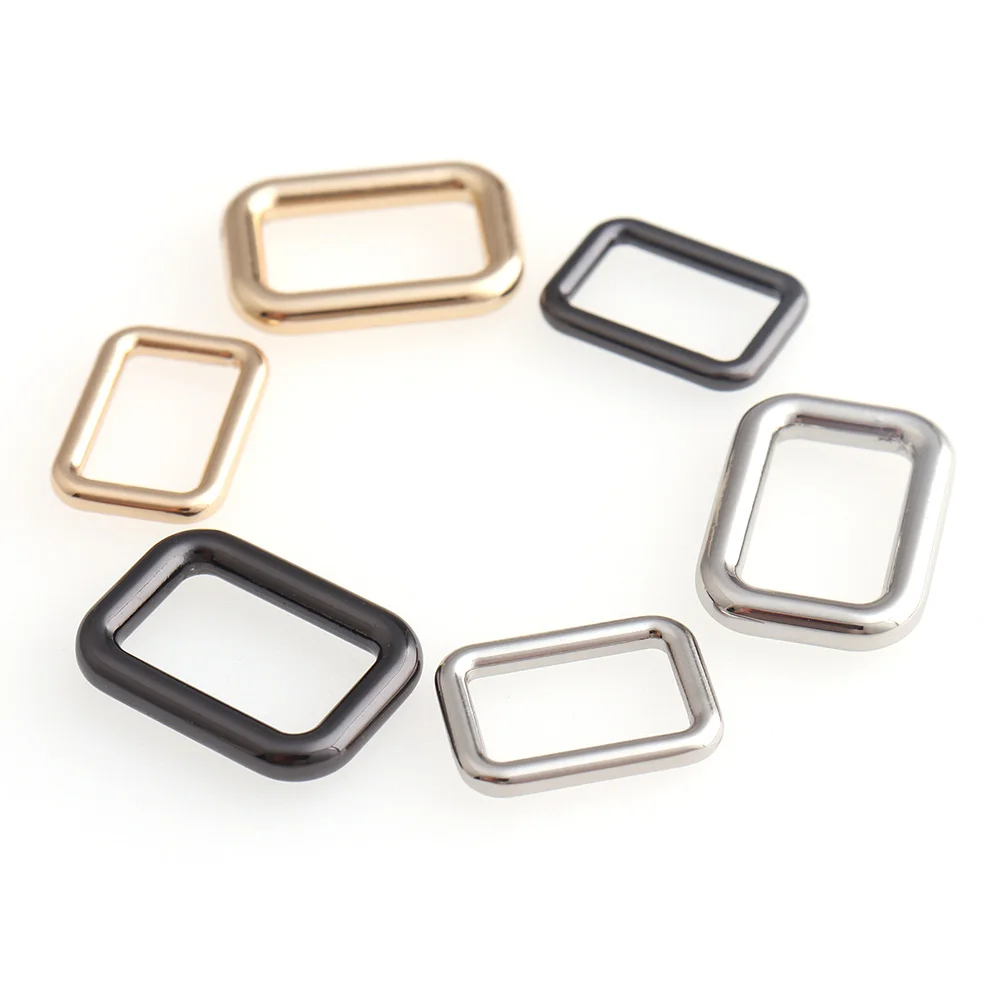 50pcs 13mm 15mm Square buckle Alloy Rectangle Loop D Ring Buckle Clasp for Handbag Bag Purse Strap Belt Web Accessories | Дом и сад