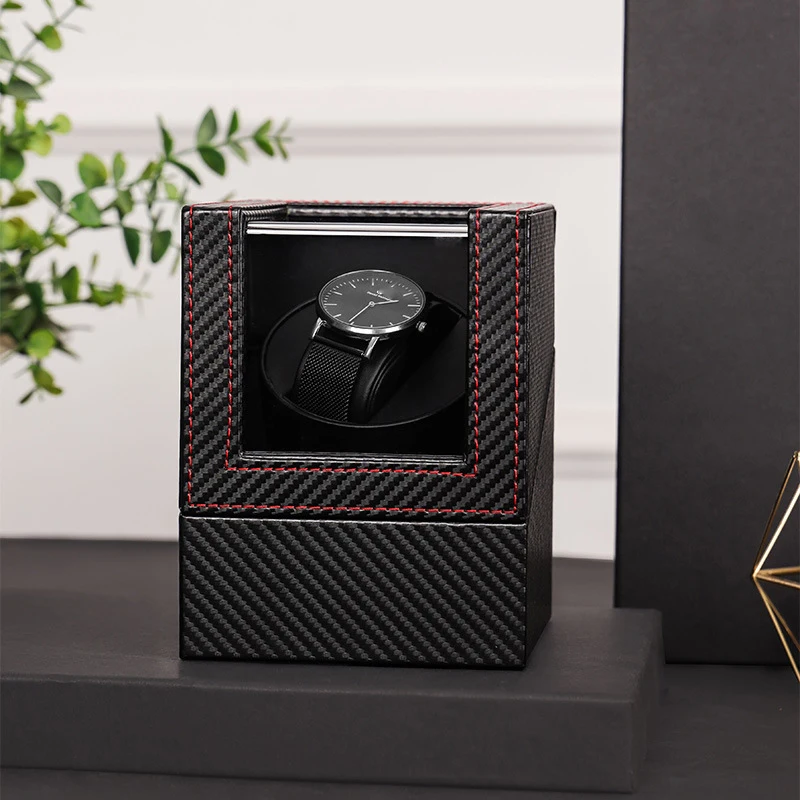 

Watch shaker mini single head single electric swing watch box automatic charging watch box motor box PU leather watch shaker