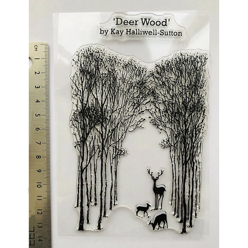 Резиновый штамп в виде оленя рождественские прозрачные елки искусственные