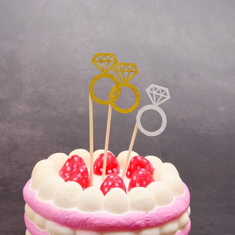 

10Pcs/Set Paper Cake Decorating Tools for Birthday Baby Shower Wedding Cake Decorations Diamond Cupcake Toppers Accessories