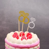 10pcsset paper cake decorating tools for birthday baby shower wedding cake decorations diamond cupcake toppers accessories