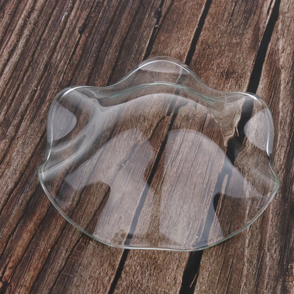 2 упаковки профессиональные прозрачные волнистые стеклянные тарелки крышка чаши