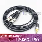 LN007115 4,4 мм XLR черный 99% чистый PCOCC кабель для наушников для Monolith M1570, сбалансированные Плоские наушники с открытой спиной