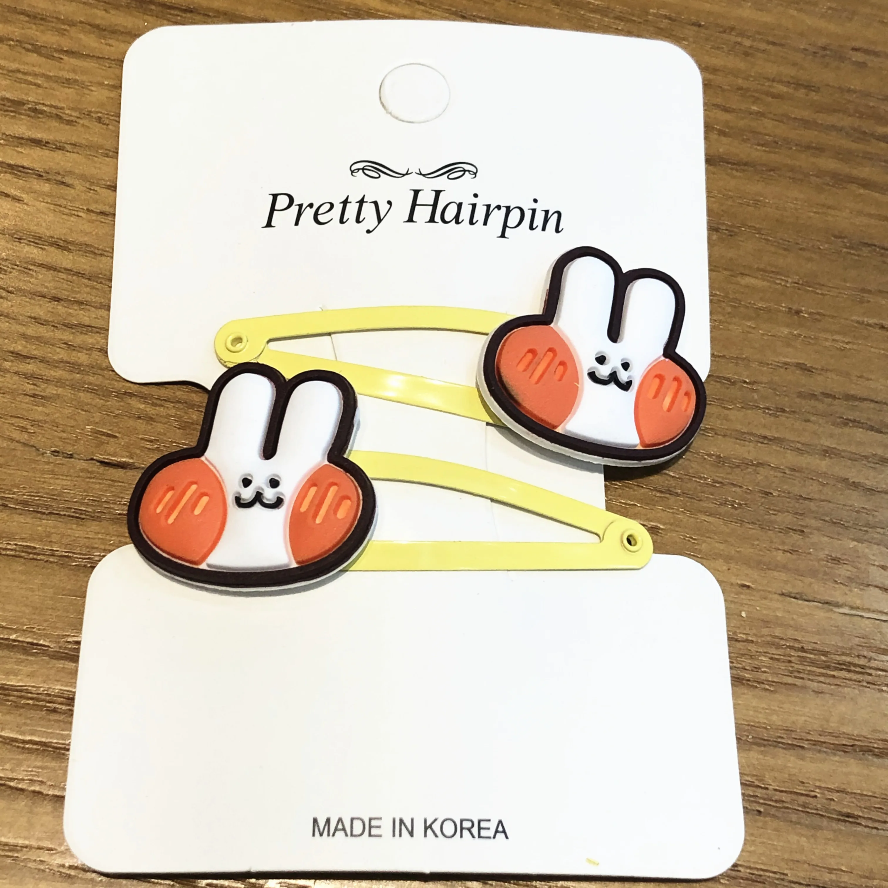 2 шт./компл. мультфильм кролик клубника заколки для волос ПВХ металлические с