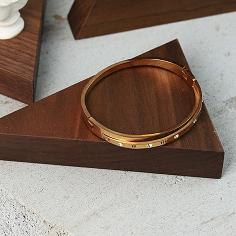 

Wood Necklace Rings Stand Holder Shelf Jewelry Display Rack Bracket Bracelet Organizer for Woman Girl