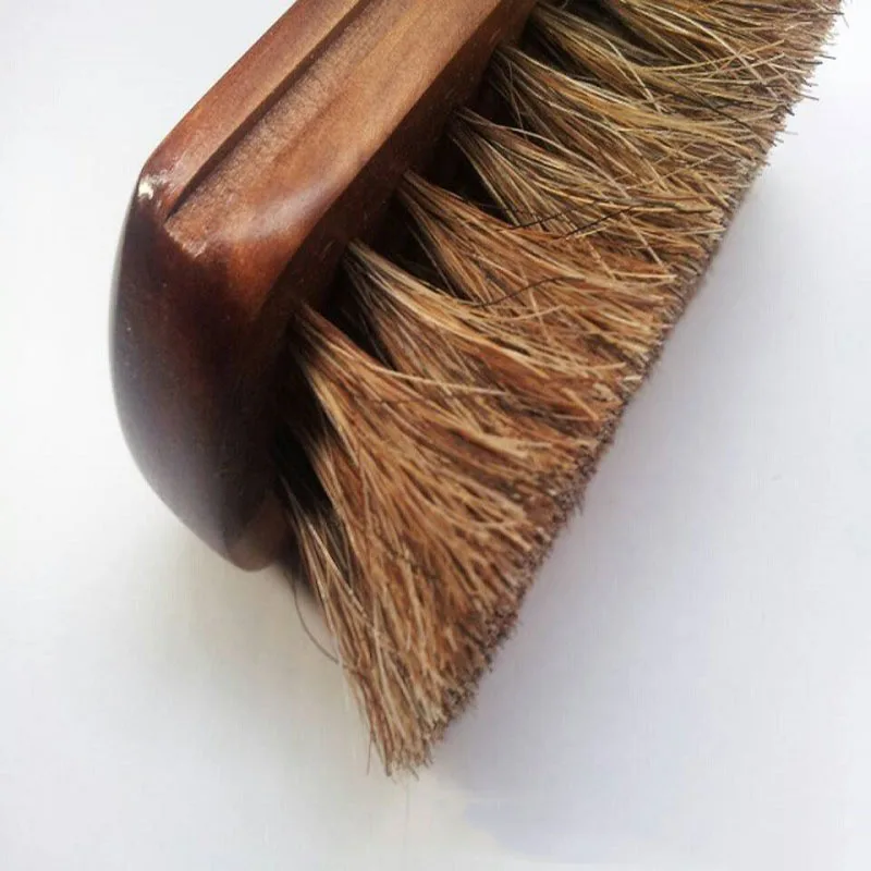 Щетка для обуви из твердой древесины конского волоса с мягкой щетиной|Щетки