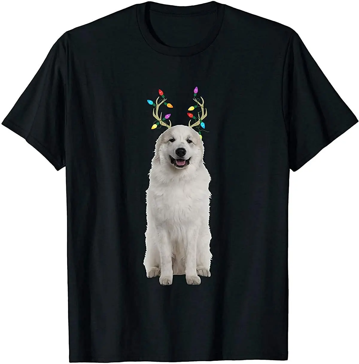 

Great Pyrenees Reindeer Christmas Dog T-Shirt Funny Vintage Gift Men Women