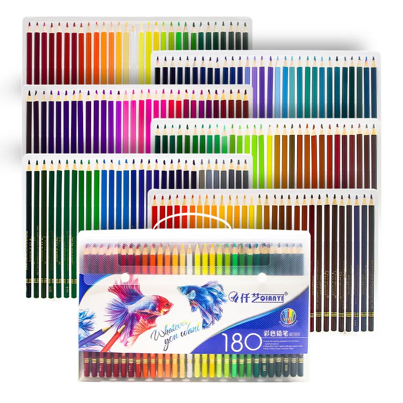 

Профессиональные масляные цветные карандаши 48/72/120/150 цветов, деревянные мягкие водные цветные карандаши для школы, рисование ярких цветов