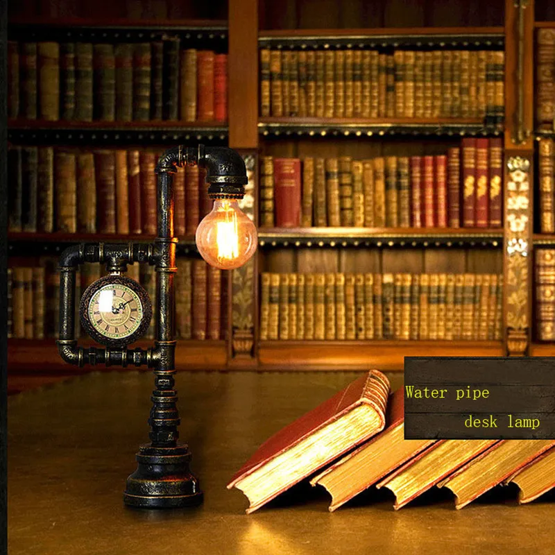 Настольная ретро лампа Эдисона в деревенском стиле промышленный столик для