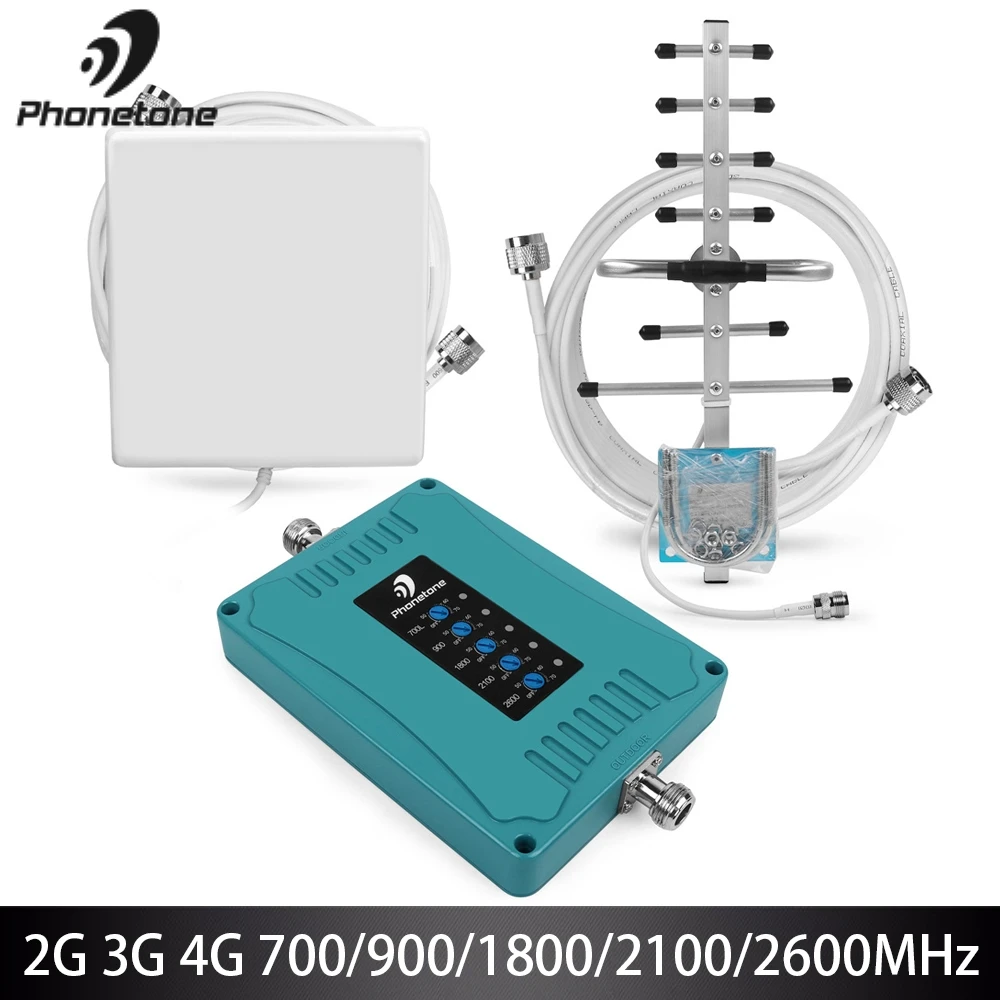 Сотовый усилитель 2g 3g 4g GSM ретранслятор Booster700/900/1800/2100/2600 МГц мобильный сигнала для
