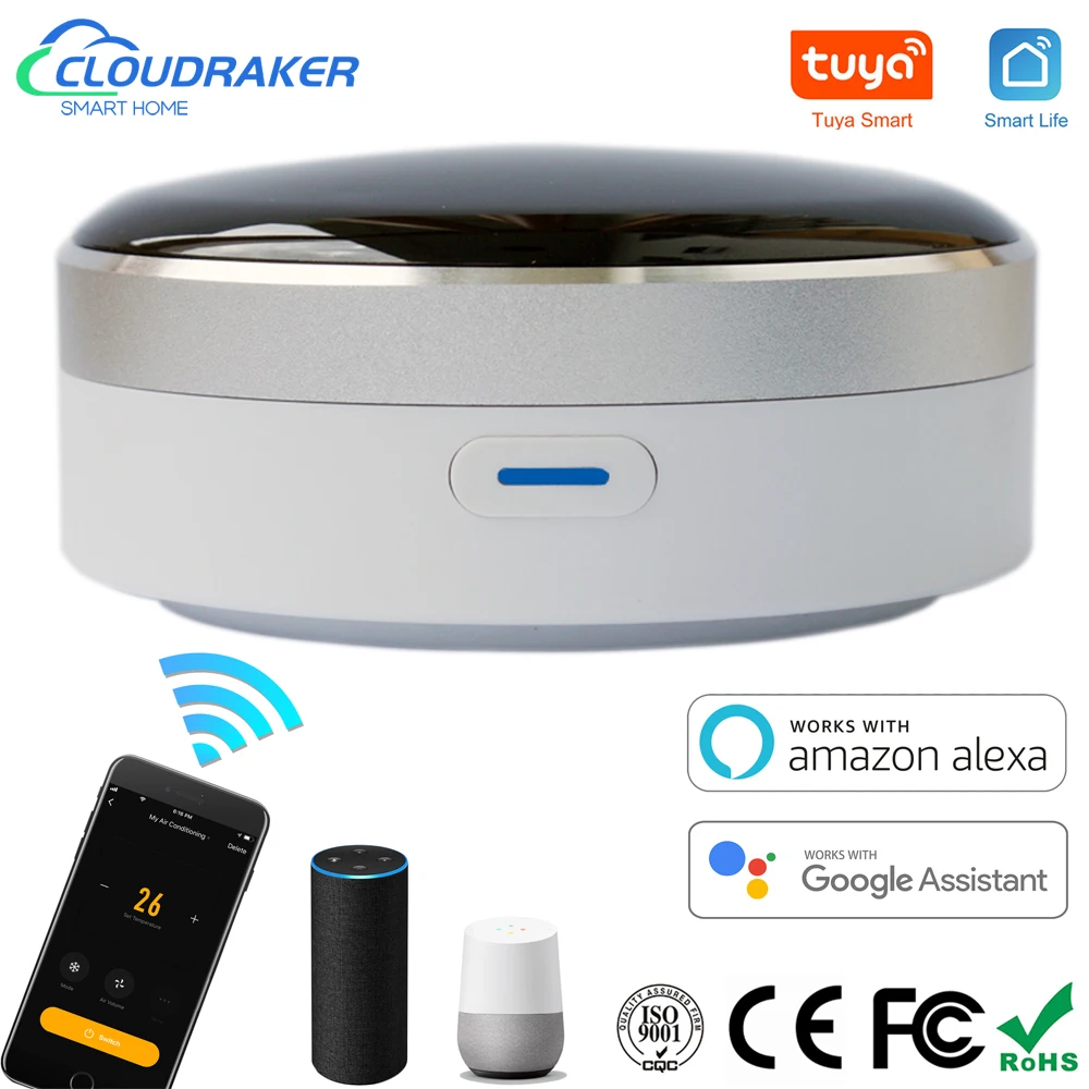 Cloudraker Tuya Smart Universal Infrared Remote Control IR Blaster App Control Works with Alexa Google Home Siri Voice Commands