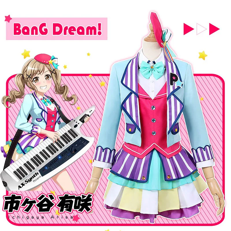 

Костюм для косплея аниме взгляд! Ichigaya Arisa poppin'вечерние платья Рождество Хэллоуин Бесплатная доставка CG735CZH