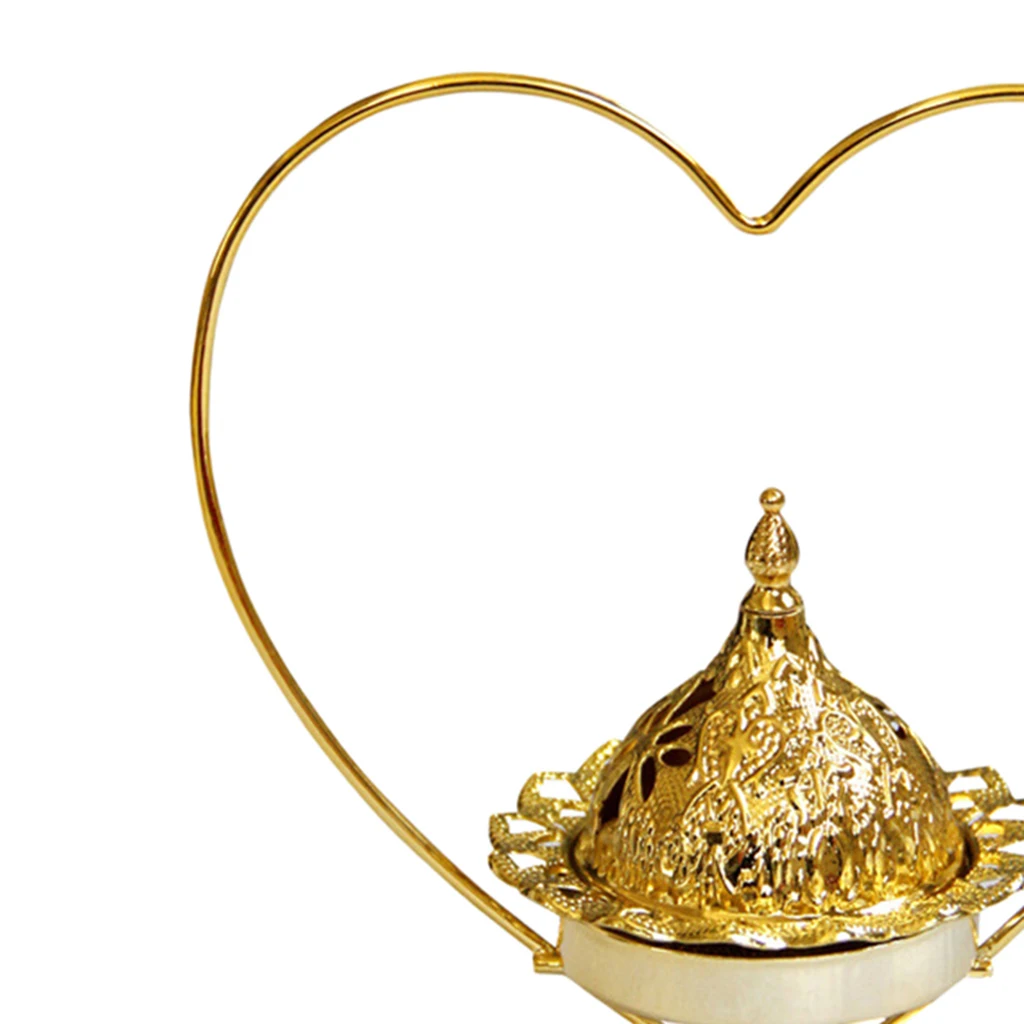 

Electroplate Golden Metal Incense Burners Portable Censer Incense Holder