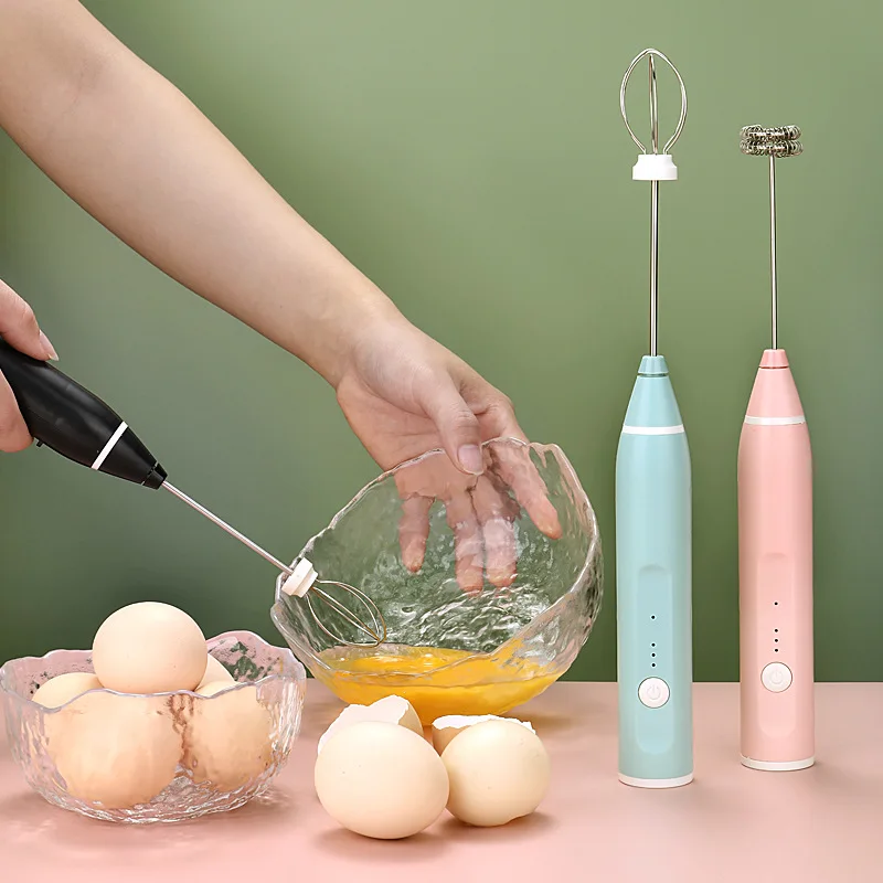 

Электрический миксер для кофе, перезаряжаемый шейкер для молока, вспениватель, пенообразователь, ручной блендер с USB зарядкой и 3 скоростями