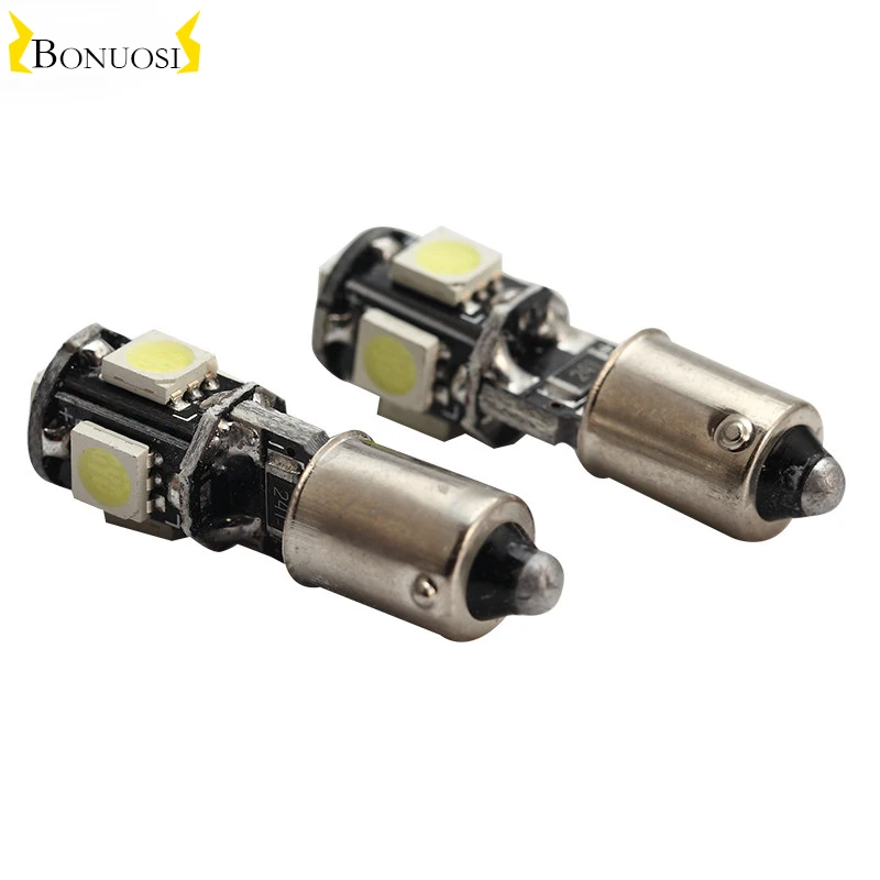 10 шт. BA9S Canbus 5 smd 5050 Led H6W T11 T4W без ошибок автомобильная лампа для чтения верхняя
