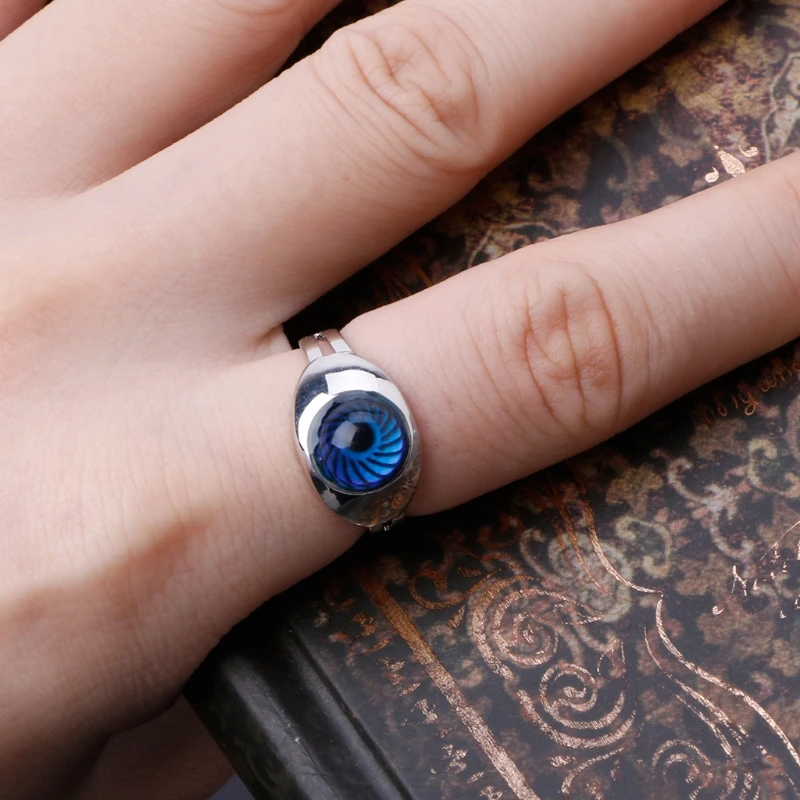 

Magic Eye Shape Color Change Mood Ring Emotion Feeling Temperature Rings Women 45BC