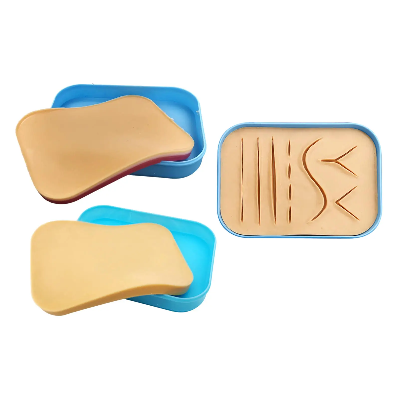 

Silicone Incision Suture Pad Teaching Aid with Pre-Cut Wounds for Demonstration Educational Use