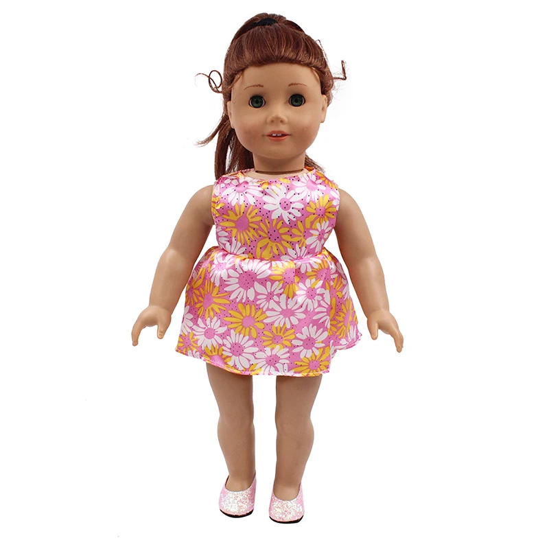 Doll Talk 18 Inch American Clothes 4 Colors Chrysanthemum New Girl Dress Accessories Kid's Best Gift | Игрушки и хобби