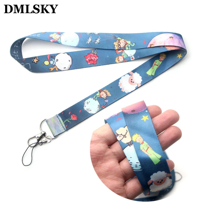 

DMLSKY Little Fox and Prince Lanyard Keychain Lanyards for keys Badge ID Mobile Phone Rope Neck Straps Accessories Gifts M3055