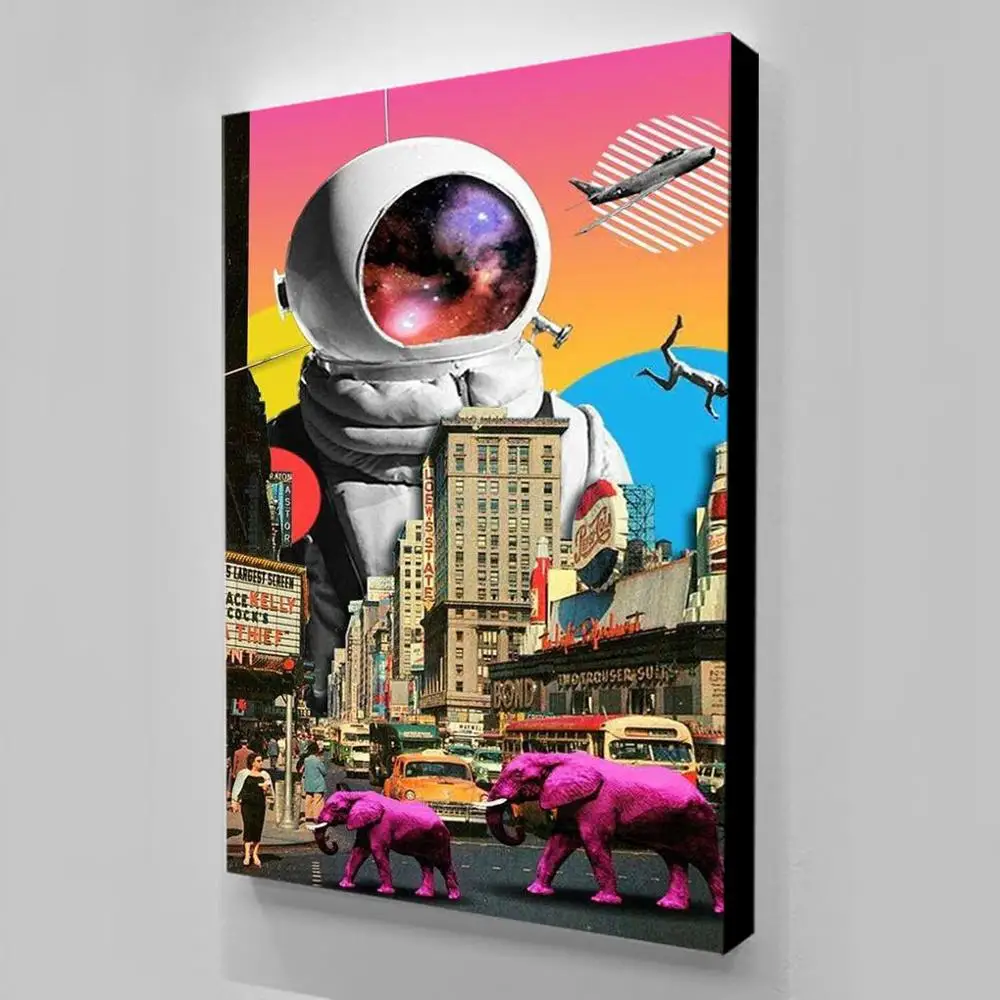 Картина на холсте настенная живопись 1 панель мечта Метрополис поп украшение