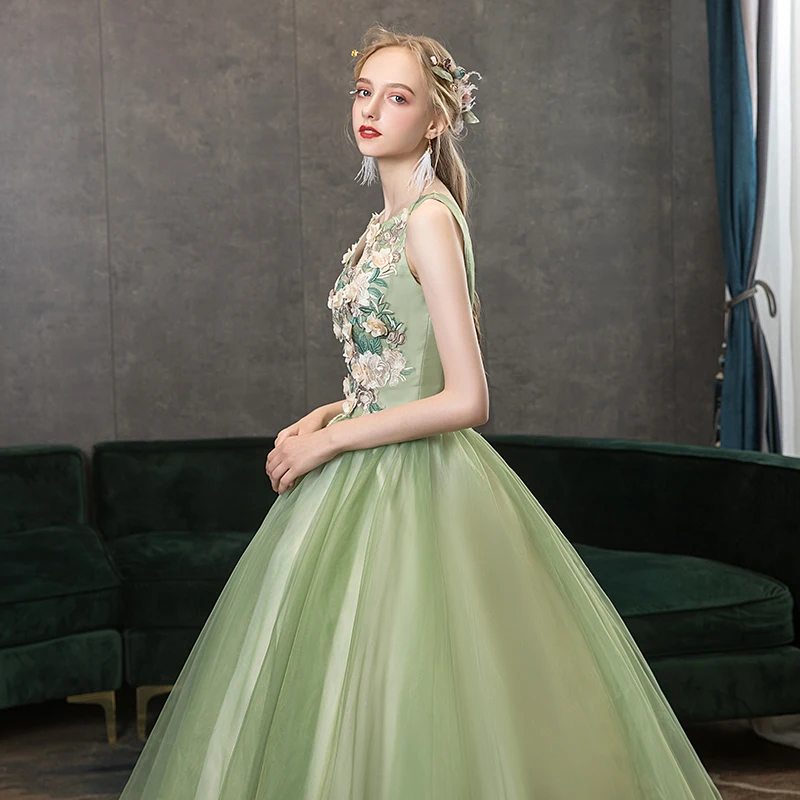 Женское платье без рукавов Quinceanera роскошное бальное с v-образным вырезом и