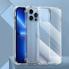 Противоударный силиконовый прозрачный чехол для телефона iPhone 13 12 11 Pro Xs Max, мягкая задняя крышка для iPhone XR X 6 7 8 Plus, прозрачный чехол