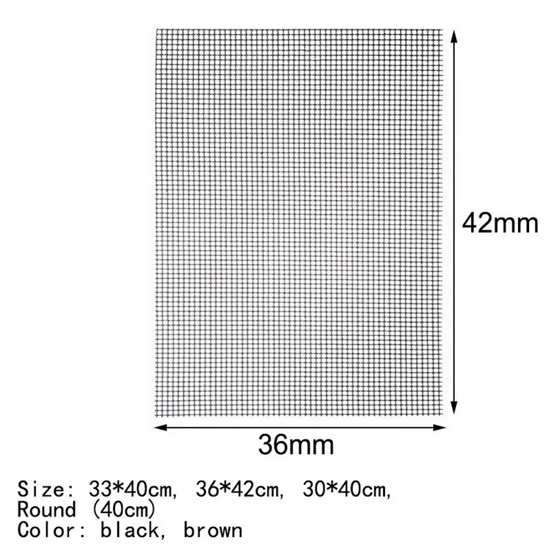 Антипригарные коврики для жарки барбекю высокобезопасный коврик в форме сетки с