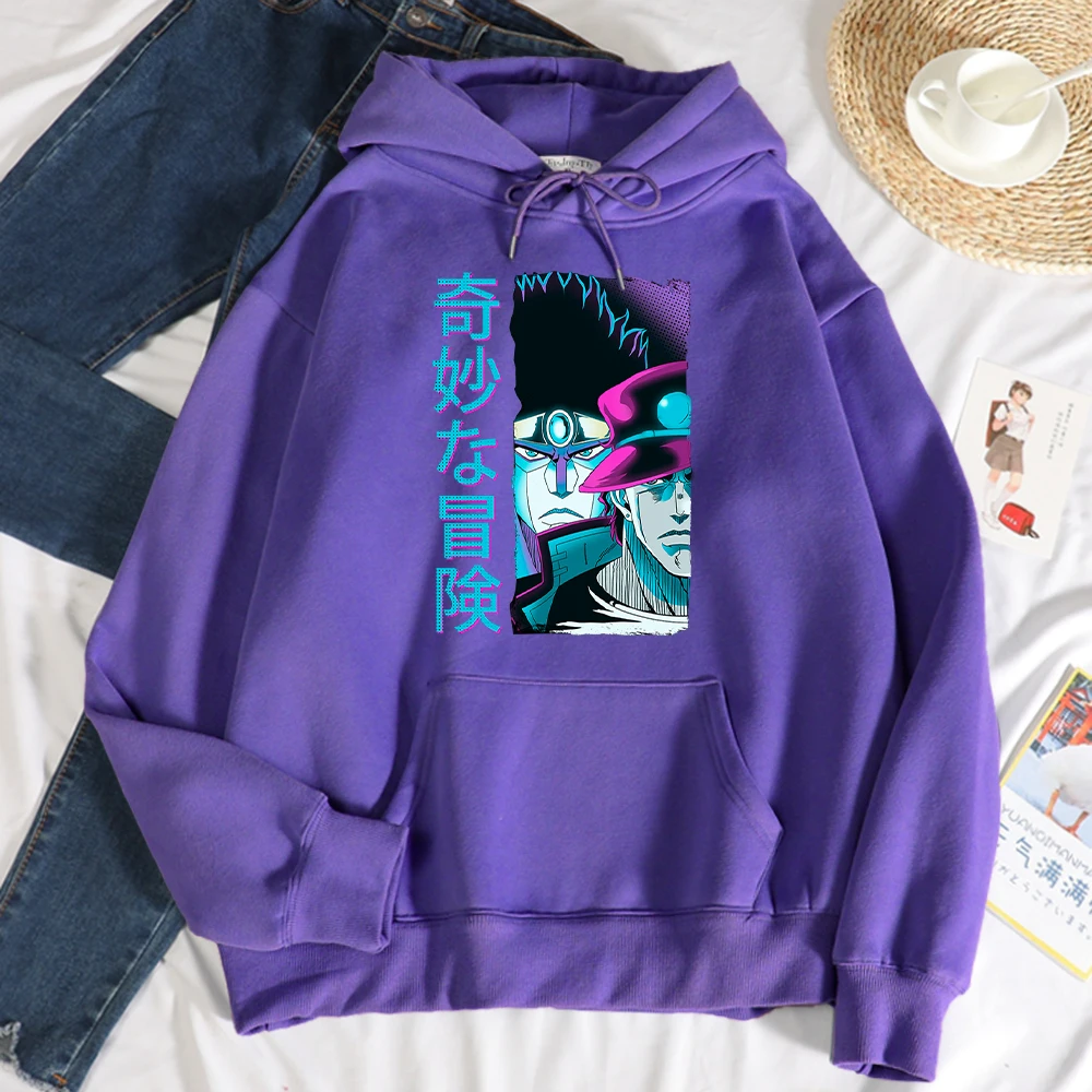 

Anime Jojo's Bizarre Adventure Prints Hoodies Women Fashion S-XXL Hoodie High Quality Hoody Simple Casual Autumn Men Sportswear