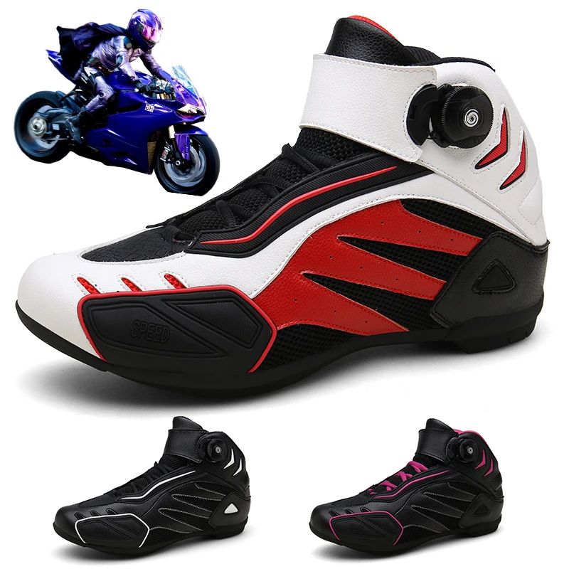 

New Men's And Women's Motorcycle Boots Off-Road Racing Cycling Shoes Outdoor Non-Slip Trend Fashion Breathable Motorcycle Shoes