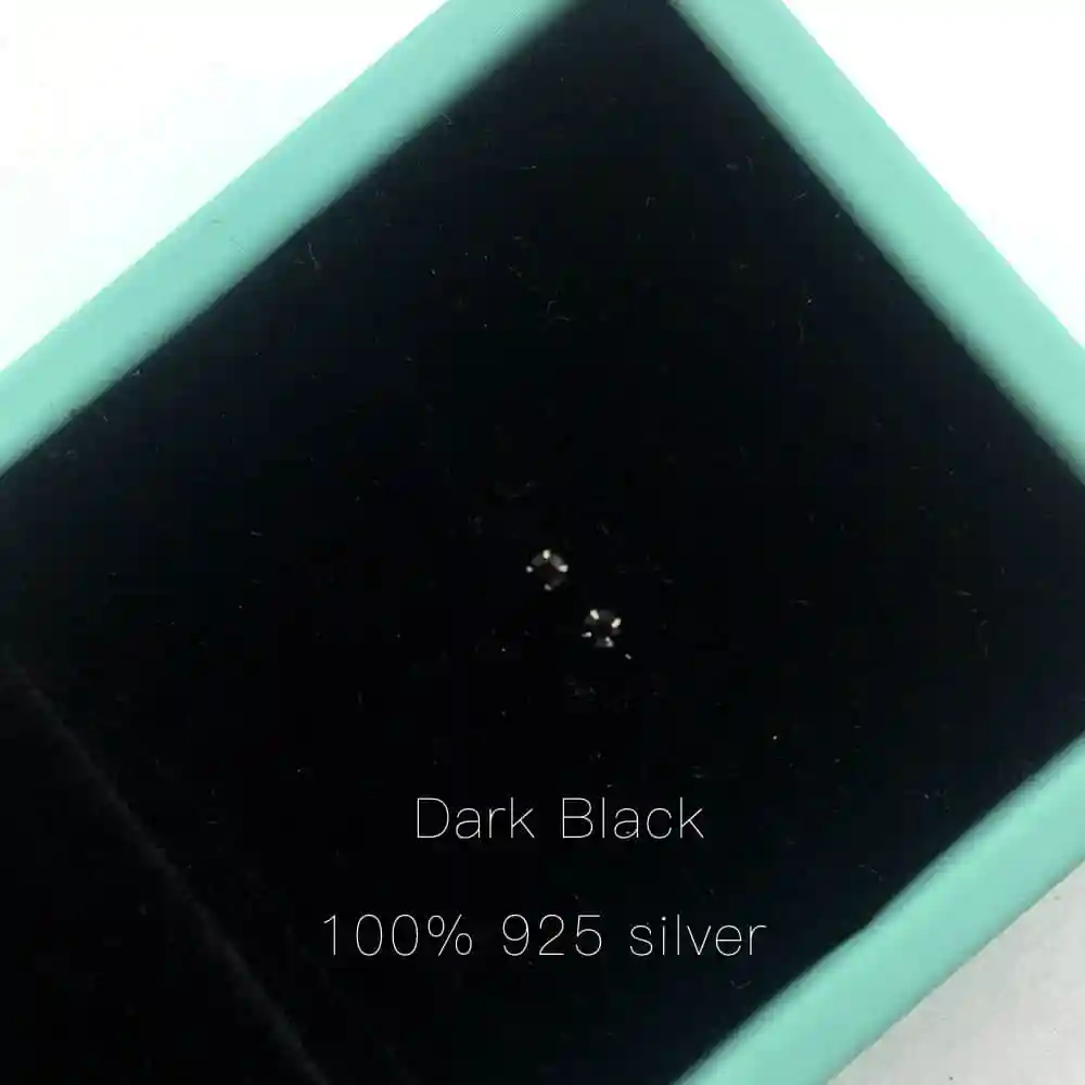 Black Новое поступление, 925 пробы серебряные натуральные ювелирные изделия ручной работы, милые круглые модные серьги-гвоздики для женщин, подарки - Цвет камня: Black