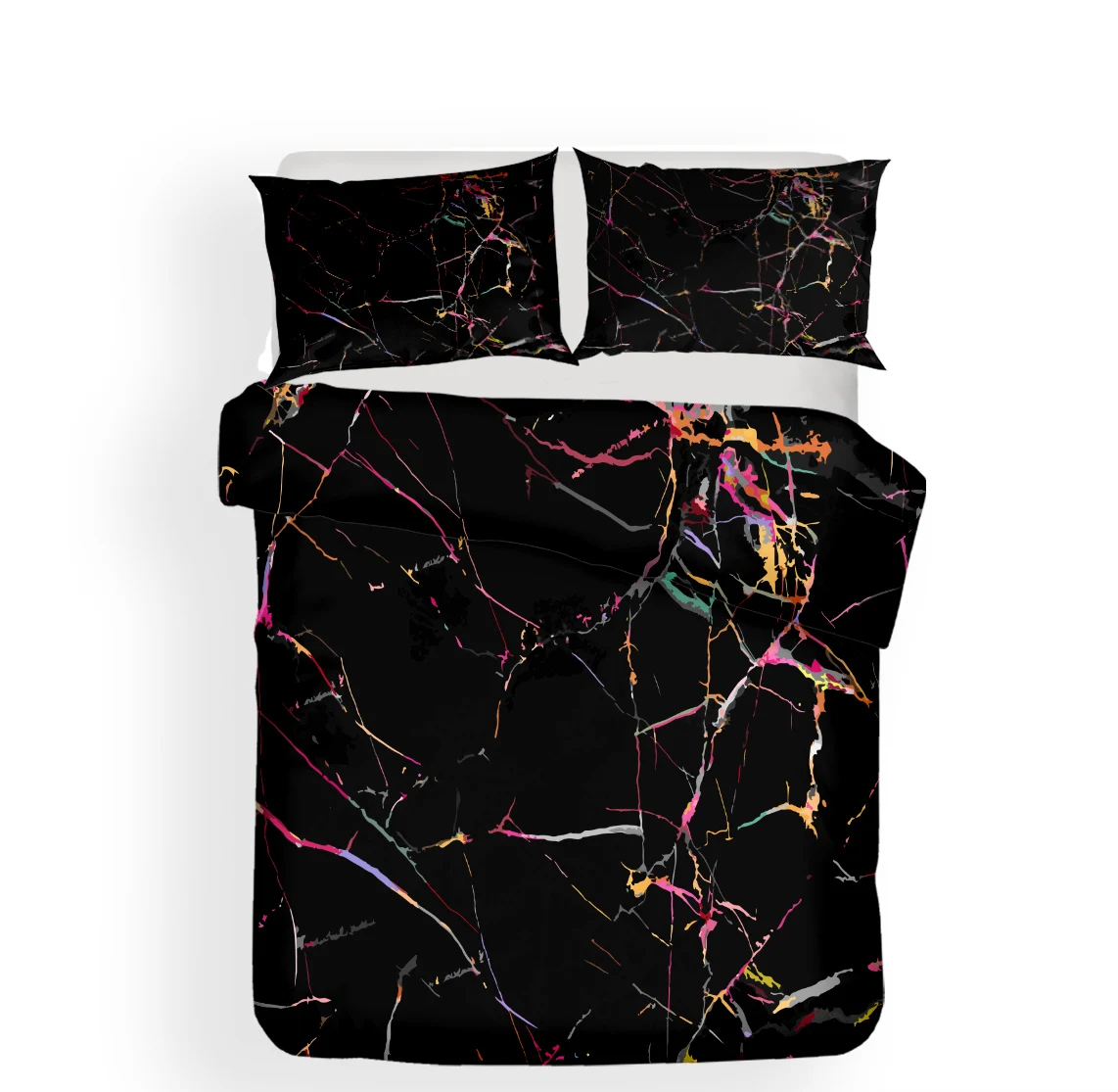 Комплект постельного белья с красочным 3D рисунком камней Королевский размер