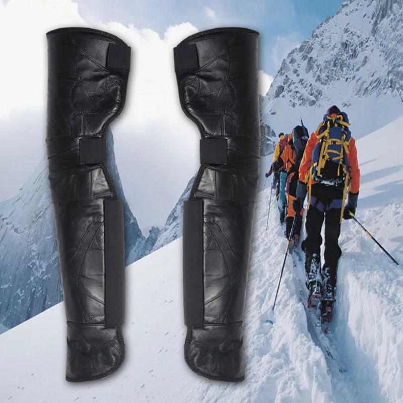 Hot Selling Riding Leather Long Knee Braces Fleece Lined Windproof Warm for Cycling Skiing | Спорт и развлечения