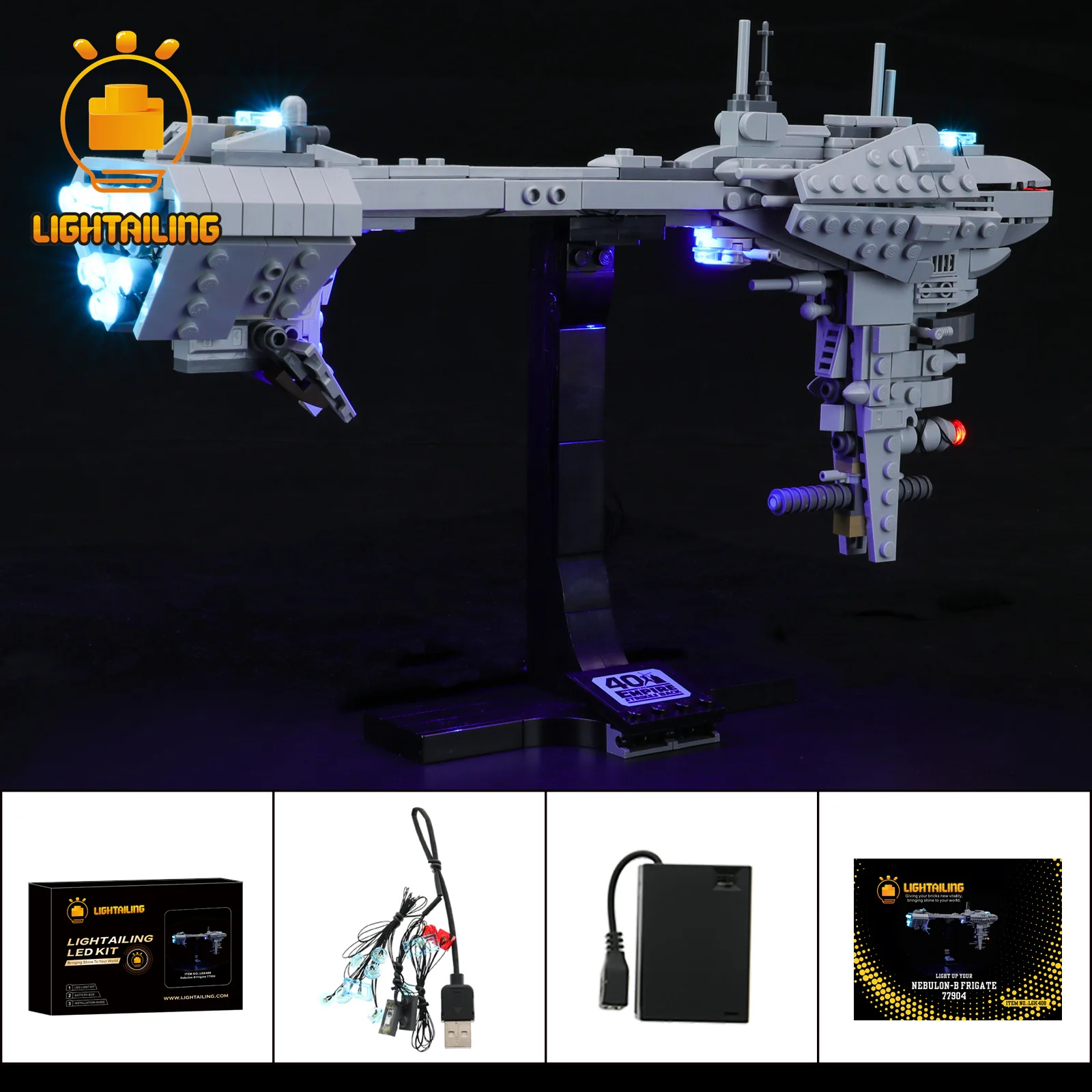 

LIGHTAILING LED Light Kit For 77904 Nebulon-B Frigate