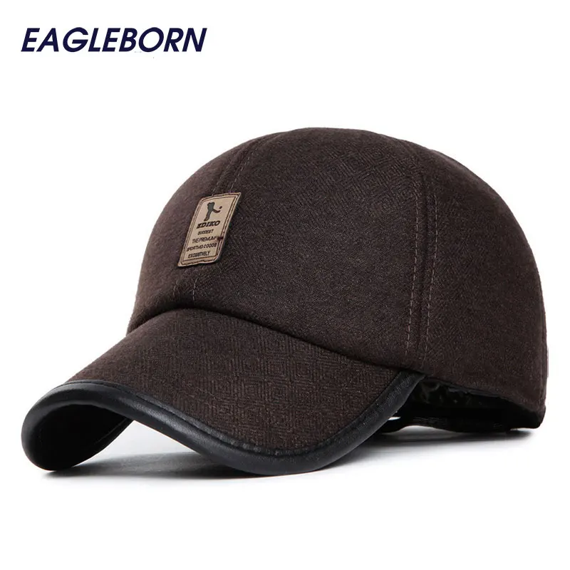 2021 Мужская зимняя шапка Бейсбол Кепки эластичный Спорт на открытом воздухе