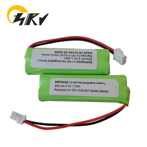 Ni-MH аккумулятор 2,4 В, 500 мАч для BT 183482   БТ 283482   Беспроводной телефон, совместимый с Vtech DS6401 DS6421 DS6422 DS6472