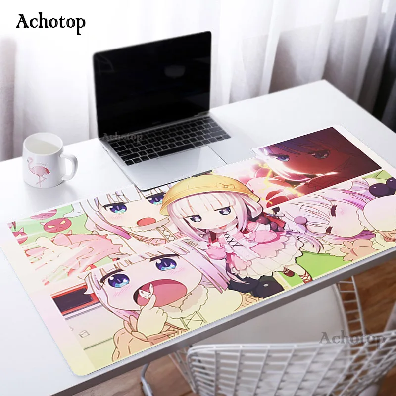 

Kanna Large Anime Pink Mousepad Gamer Cute Kawaii Gaming Mouse Pad Rubber Otaku Overlock Big Fashion Laptop Notebook Desk Mat