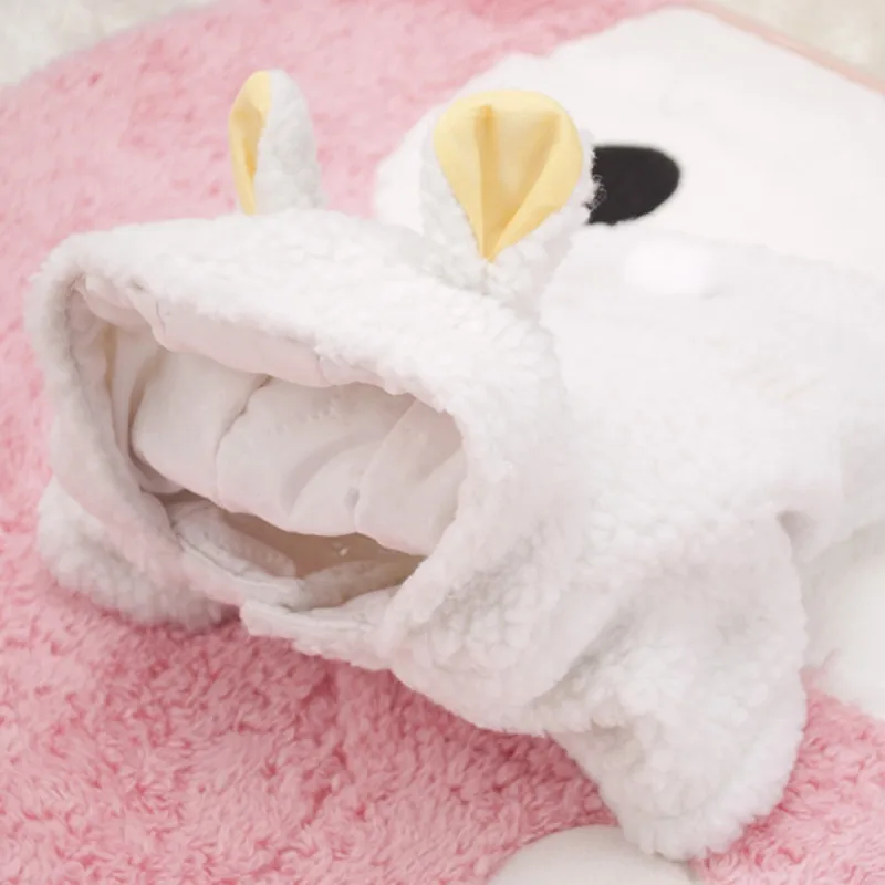 Новый 2021 теплая овечья шерсть одежда милые животные худи для щенков собак белое