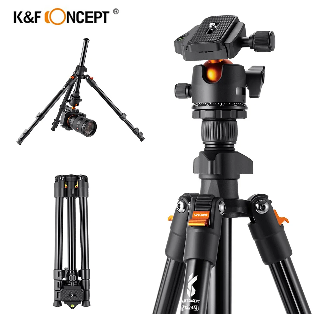 Tripod For Dslr Portable Aluminum Travel Tripod With 360 Deg