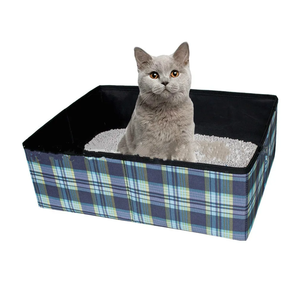 Pet New Outdoor Folding Waterproof Cat Litter Box Toilet Oxford Cloth | Дом и сад