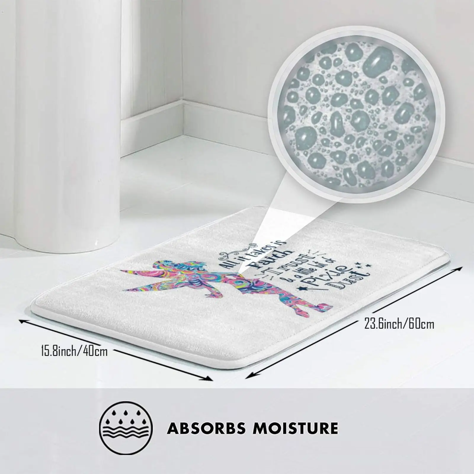 Вера доверие и Пикси пыли коврик ковер анти-скольжение коврики Спальня в стиле