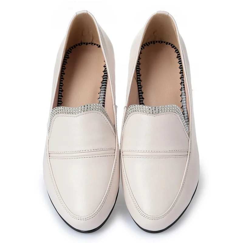 

Туфли женские из натуральной кожи, дышащие, легсветильник, большие размеры, весна 2021