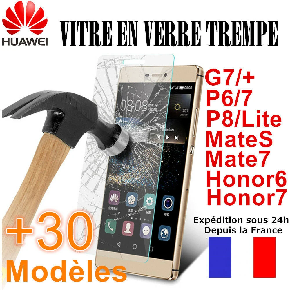 

Vitre VERRE TREMPE Film Protection For HUAWEI Mate10/8,Honor 9/8 P10/P20/P30/P40 Pro